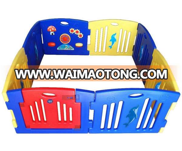 fashion color stylish outdoor plastic baby playpen,baby play yard